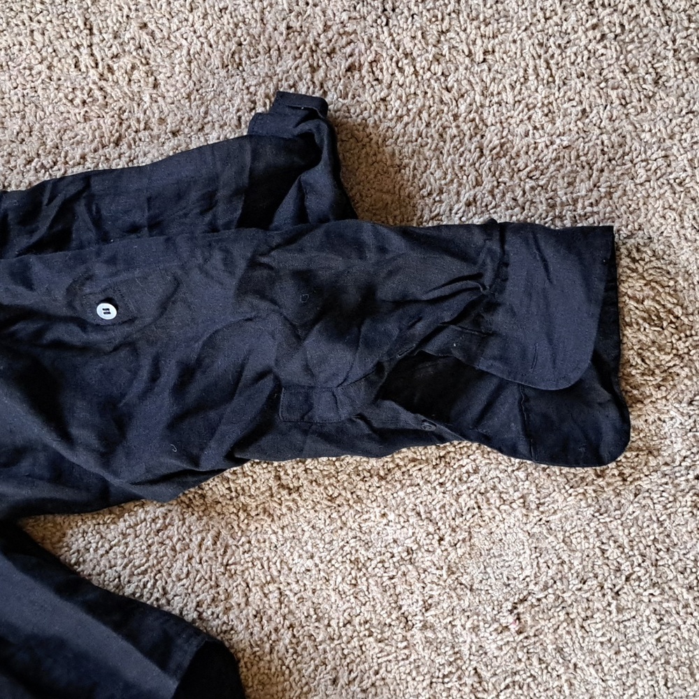 Chic Black Women's Linens Blazar View 3